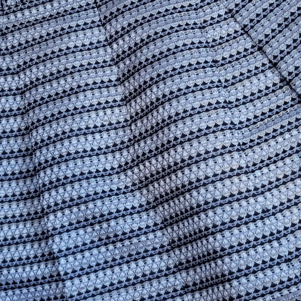 BCBGMAXAZRIA Blue Black Textured Mini Skirt‎ Size 10 A-Line Lined - Picture 2 of 5